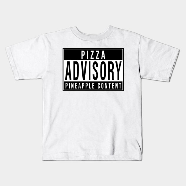 Pizza Advisory! Kids T-Shirt by Raffiti